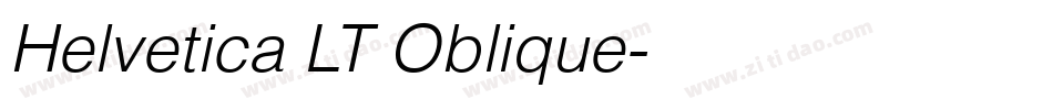 Helvetica LT Oblique字体转换